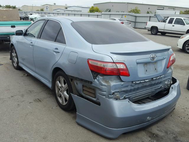 4T1BK46K47U552344 - 2007 TOYOTA CAMRY NEW BLUE photo 3