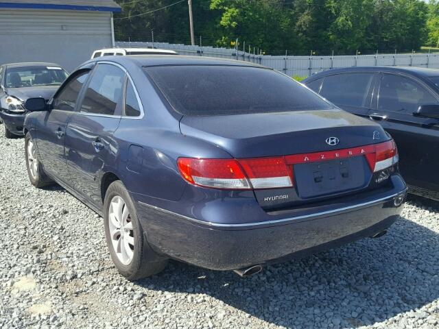 KMHFC46F56A104552 - 2006 HYUNDAI AZERA SE BLUE photo 3