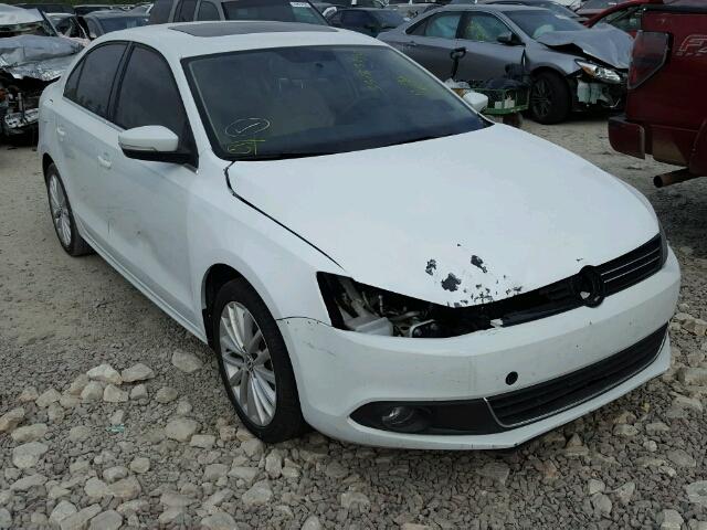 3VWLL7AJ8EM425603 - 2014 VOLKSWAGEN JETTA TDI WHITE photo 1