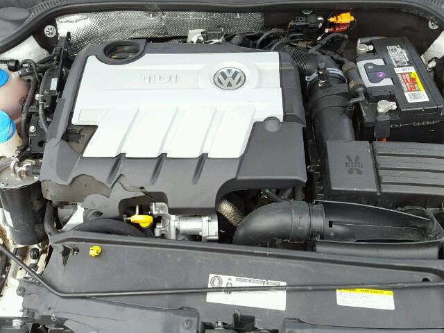 3VWLL7AJ8EM425603 - 2014 VOLKSWAGEN JETTA TDI WHITE photo 7