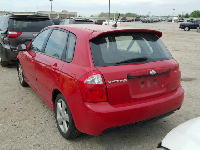 KNAFE161775007572 - 2007 KIA SPECTRA5 S RED photo 3