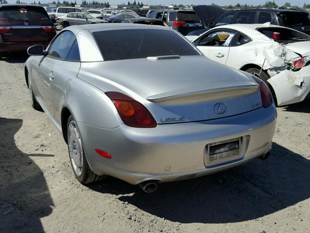 JTHFN48Y320031161 - 2002 LEXUS SC 430 SILVER photo 3