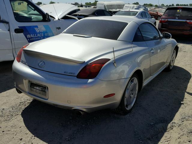 JTHFN48Y320031161 - 2002 LEXUS SC 430 SILVER photo 4