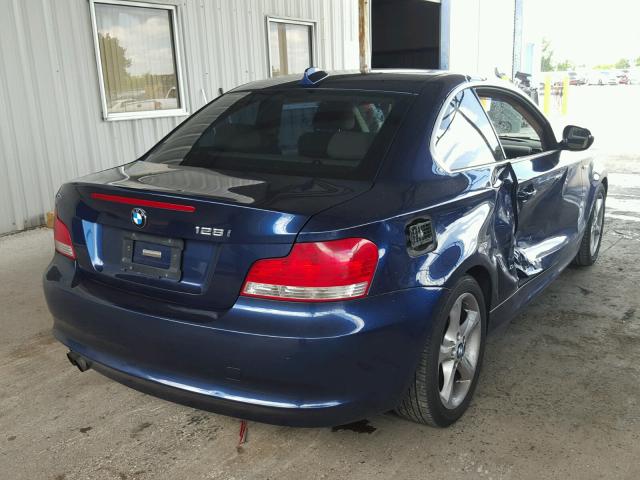 WBAUP7C50BVK78042 - 2011 BMW 128 I BLUE photo 4