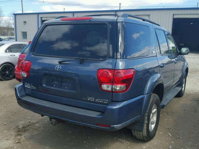 5TDBT44A665272911 - 2006 TOYOTA SEQUOIA BLUE photo 4