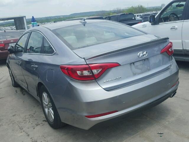 5NPE24AF0FH152673 - 2015 HYUNDAI SONATA SE GRAY photo 3