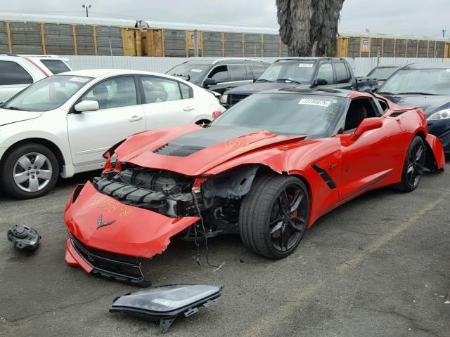 1G1YG2D74G5112811 - 2016 CHEVROLET CORVETTE S RED photo 2