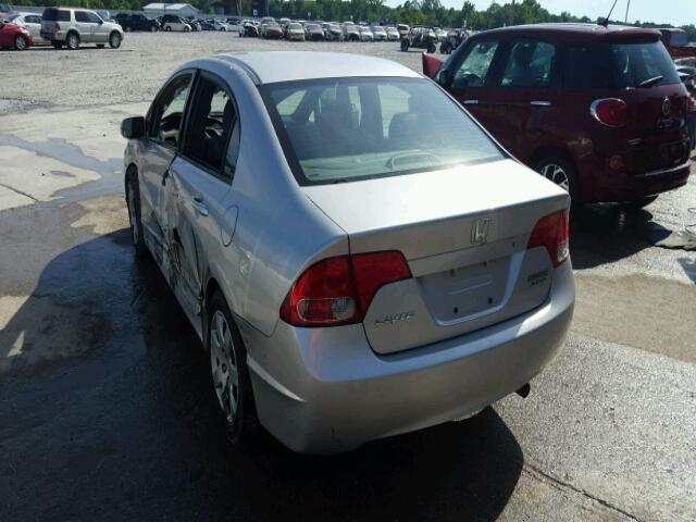 1HGFA16508L056631 - 2008 HONDA CIVIC LX SILVER photo 3