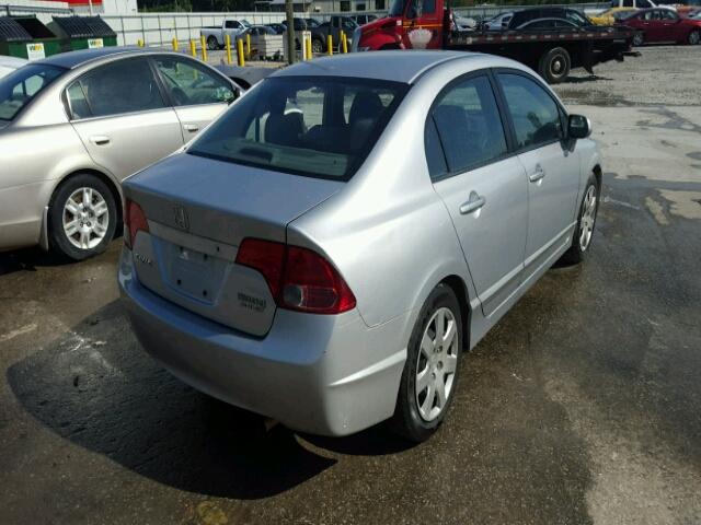 1HGFA16508L056631 - 2008 HONDA CIVIC LX SILVER photo 4