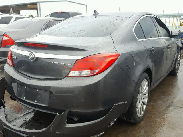 W04GX5GV8B1118457 - 2011 BUICK REGAL CXL CHARCOAL photo 4