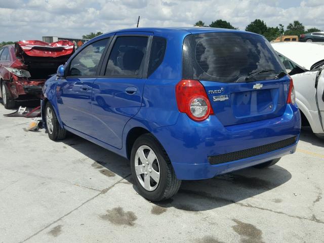 KL1TD6DE5AB124322 - 2010 CHEVROLET AVEO LS BLUE photo 3