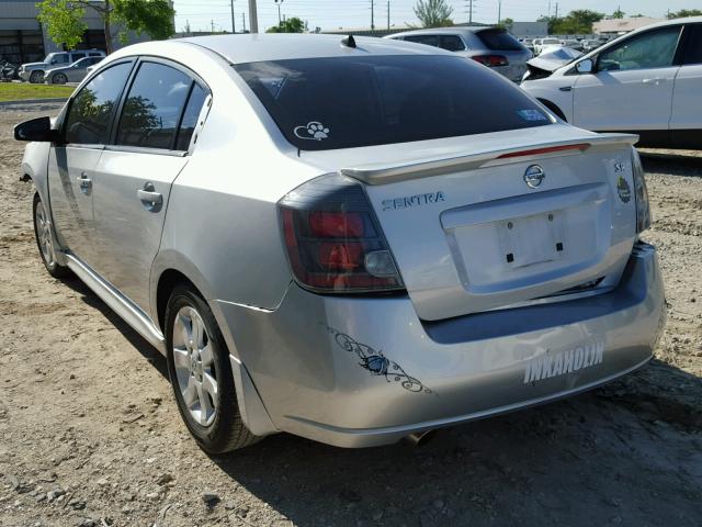 3N1AB6AP2BL618930 - 2011 NISSAN SENTRA 2.0 SILVER photo 3