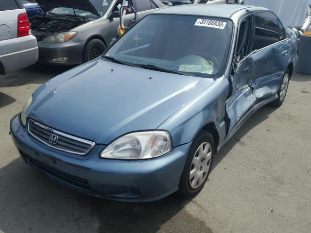 2HGEJ6610YH531553 - 2000 HONDA CIVIC BASE 蓝色 照片 2