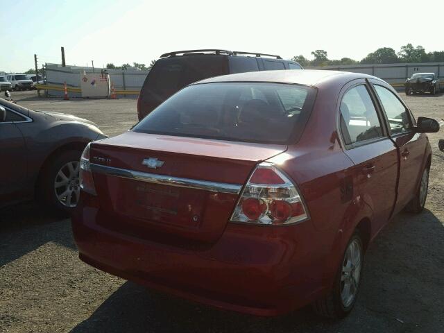 KL1TD5DE3BB214337 - 2011 CHEVROLET AVEO LS RED photo 4