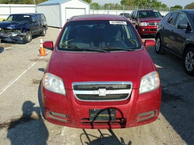 KL1TD5DE3BB214337 - 2011 CHEVROLET AVEO LS RED photo 9