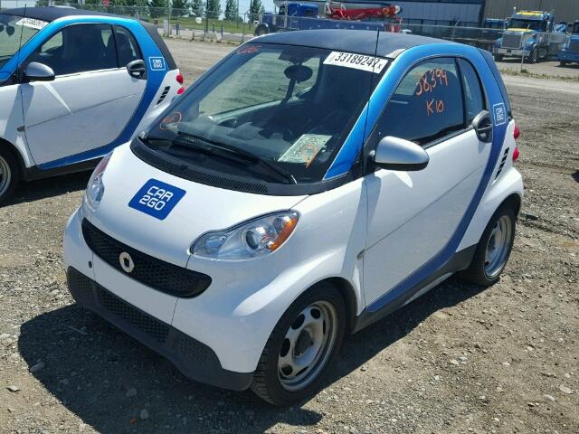 WMEEJ3BA2EK766898 - 2014 SMART FORTWO PUR WHITE photo 2