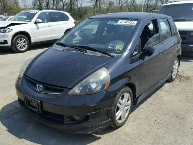 JHMGD38657S052167 - 2007 HONDA FIT S 黑色 照片 2