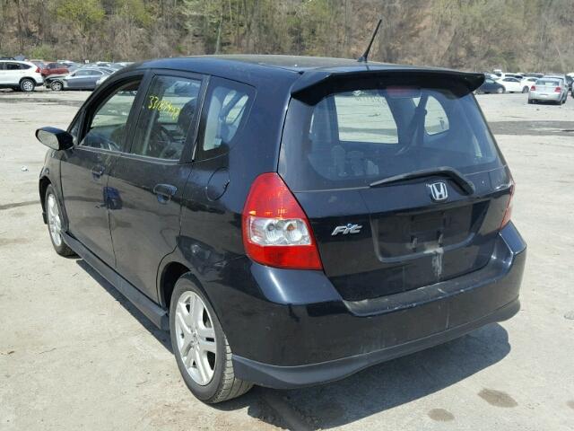 JHMGD38657S052167 - 2007 HONDA FIT S 黑色 照片 3