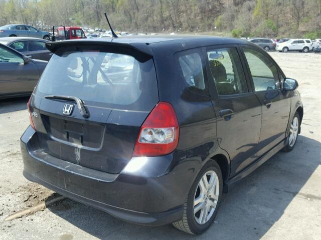 JHMGD38657S052167 - 2007 HONDA FIT S 黑色 照片 4