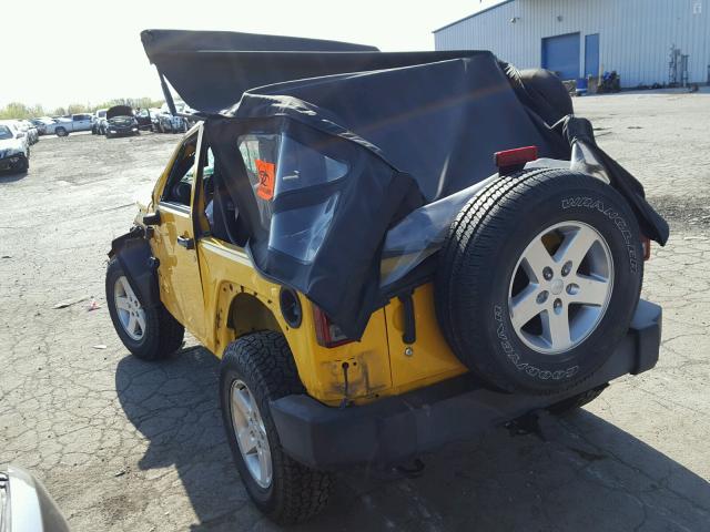 1C4AJWAG9FL640828 - 2015 JEEP WRANGLER S YELLOW photo 3