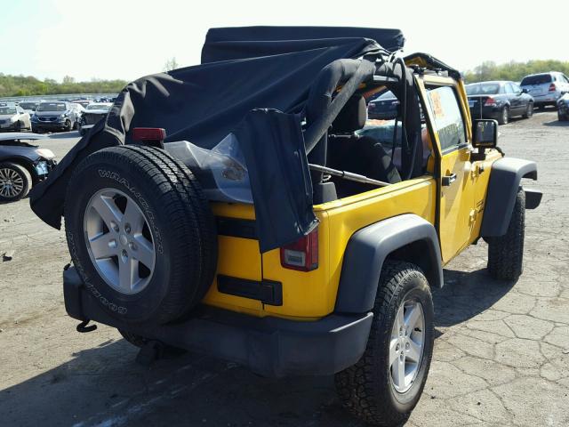 1C4AJWAG9FL640828 - 2015 JEEP WRANGLER S YELLOW photo 4