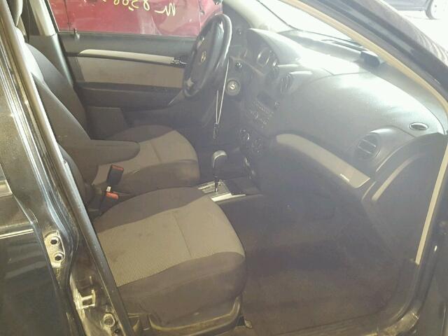 KL1TD66E89B645902 - 2009 CHEVROLET AVEO LS BLACK photo 5