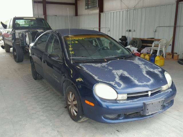 1P3ES46C21D185039 - 2001 PLYMOUTH NEON BASE BLUE photo 1