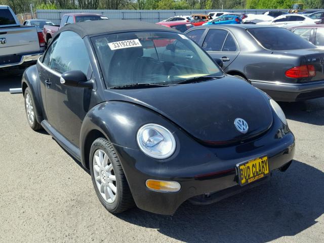 3VWCM31Y95M366483 - 2005 VOLKSWAGEN NEW BEETLE BLACK photo 1