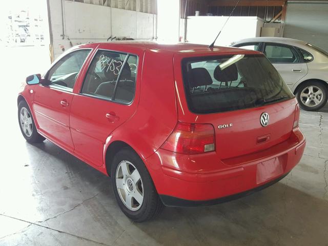 WVWGC21J0YW665224 - 2000 VOLKSWAGEN GOLF GLS RED photo 3