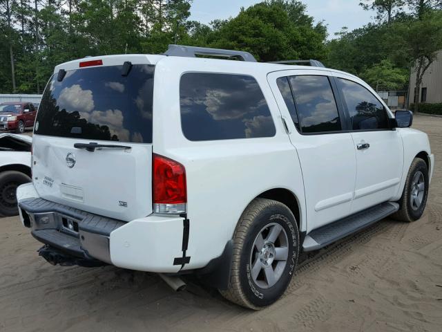 5N1AA08A04N737301 - 2004 NISSAN ARMADA SE WHITE photo 4