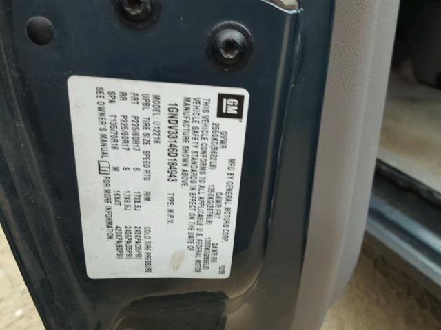 1GNDV33146D184943 - 2006 CHEVROLET UPLANDER L 蓝色 照片 10