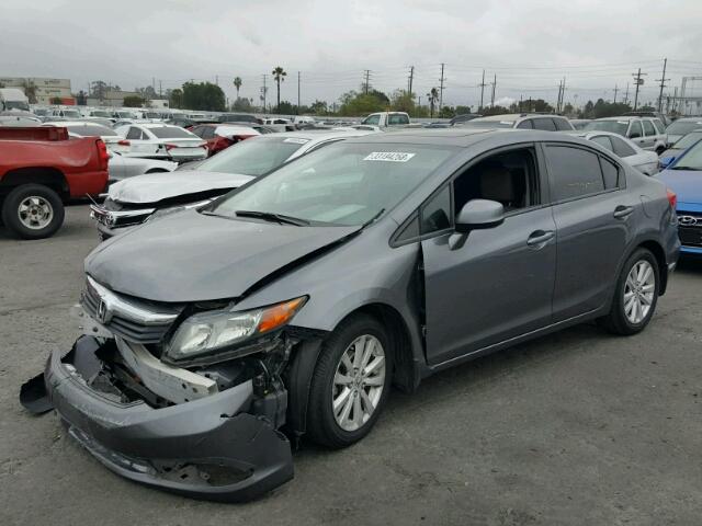 19XFB2F97CE337363 - 2012 HONDA CIVIC EXL GRAY photo 2