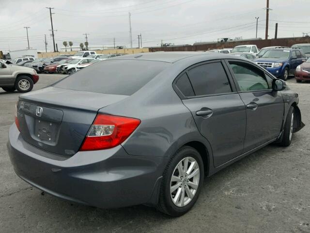 19XFB2F97CE337363 - 2012 HONDA CIVIC EXL GRAY photo 4