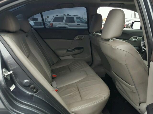 19XFB2F97CE337363 - 2012 HONDA CIVIC EXL GRAY photo 6