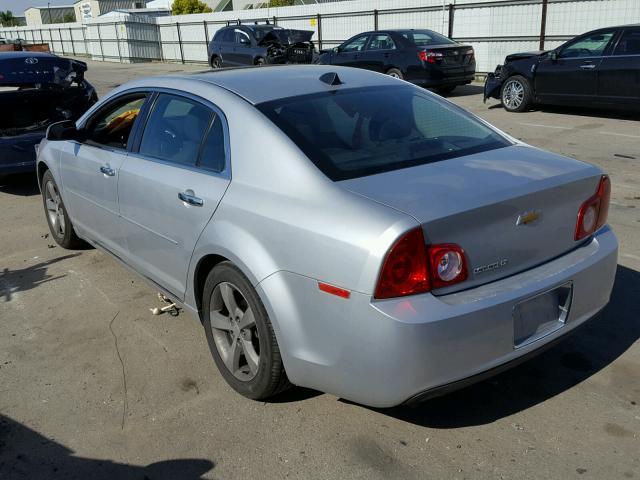 1G1ZC5EU0CF284358 - 2012 CHEVROLET MALIBU 1LT SILVER photo 3