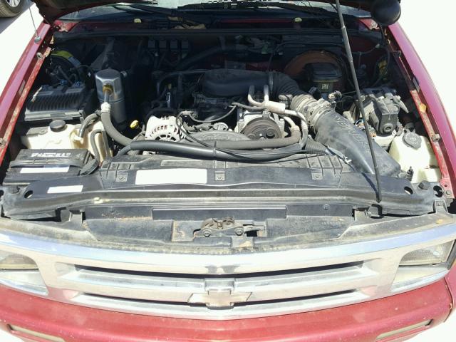 1GCCS19X0VK150926 - 1997 CHEVROLET S TRUCK S1 MAROON photo 7