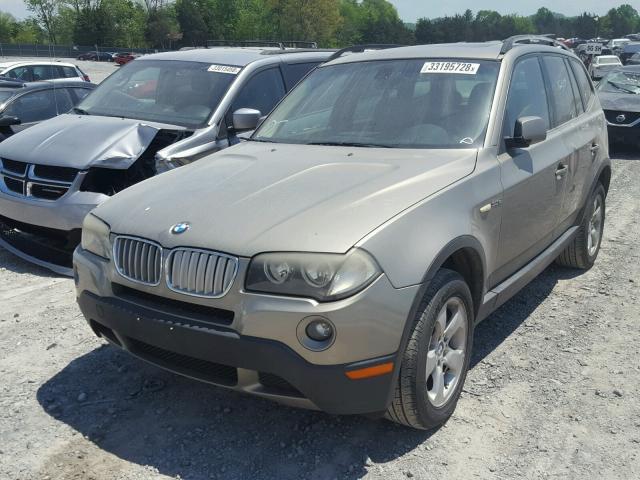 WBXPC93468WJ03380 - 2008 BMW X3 3.0SI BEIGE photo 2