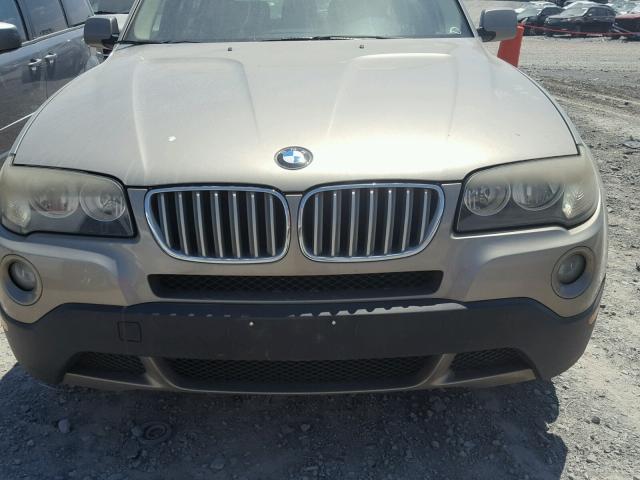 WBXPC93468WJ03380 - 2008 BMW X3 3.0SI BEIGE photo 9