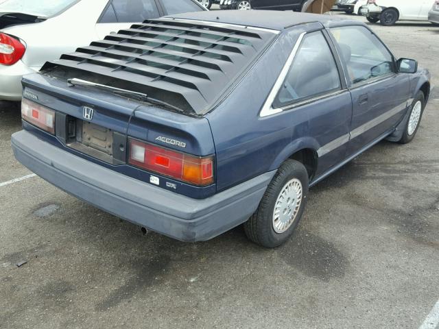 JHMBA5325GC087904 - 1986 HONDA ACCORD DX BLUE photo 4