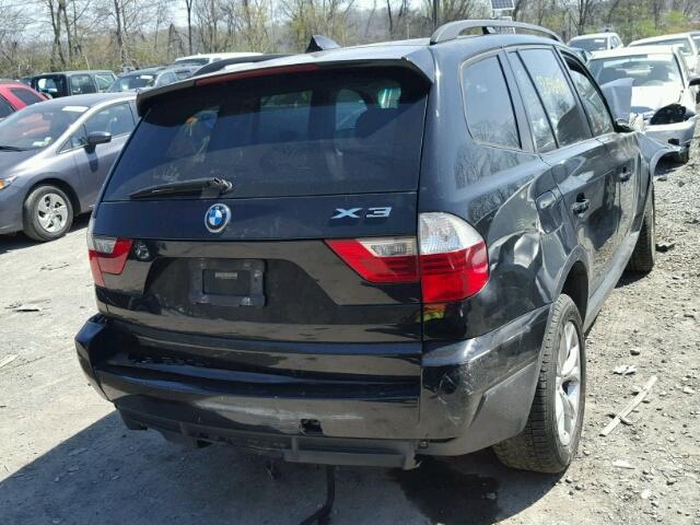 WBXPC9C47AWJ39181 - 2010 BMW X3 XDRIVE3 BLACK photo 4