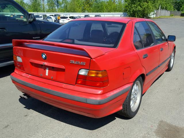 WBACB4329SFM07811 - 1995 BMW 325 I AUTO RED photo 4
