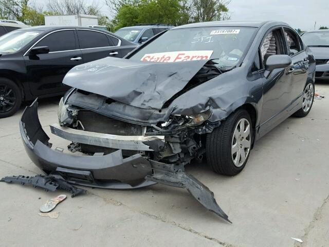 19XFA16529E035515 - 2009 HONDA CIVIC LX GRAY photo 2