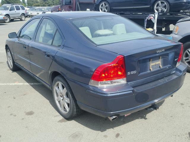 YV1RS592162542721 - 2006 VOLVO S60 2.5T BLUE photo 3