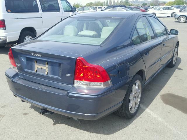 YV1RS592162542721 - 2006 VOLVO S60 2.5T BLUE photo 4