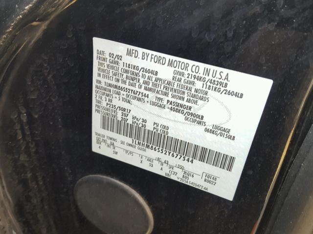 1LNHM86S52Y677544 - 2002 LINCOLN LS 黑色 照片 10