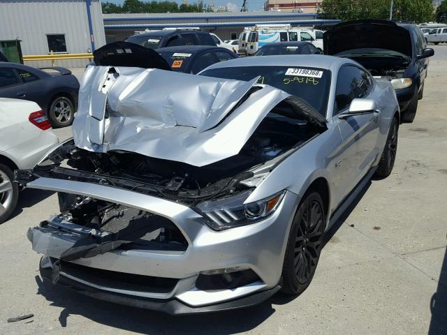 1FA6P8CF4G5205036 - 2016 FORD MUSTANG GT SILVER photo 2