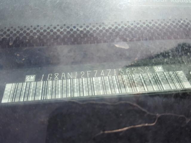 1G8AN12F74Z136232 - 2004 SATURN ION LEVEL შავი ფოტო 10