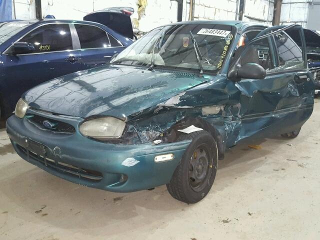 KNJLT05H7V6215184 - 1997 FORD ASPIRE GREEN photo 2