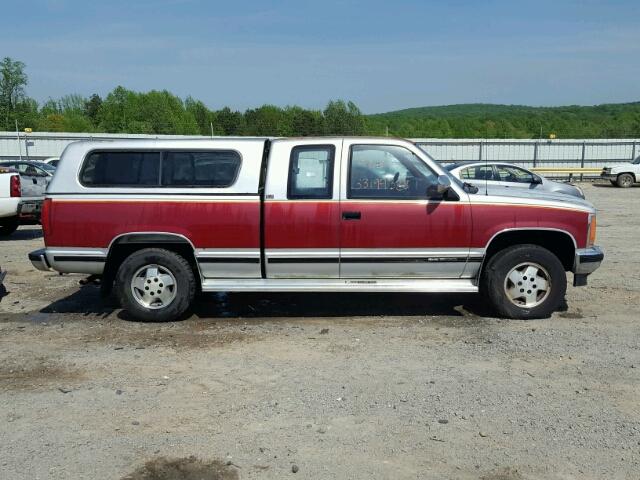 2GTEK19K4K1553431 - 1989 GMC SIERRA K15 RED photo 9