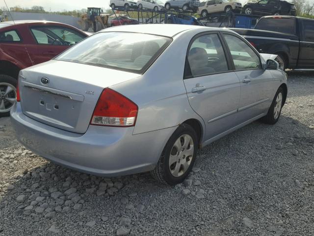 KNAFE121575402498 - 2007 KIA SPECTRA EX BLUE photo 4